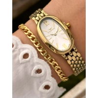 Ferro Sarı Çelik Kordon Kadın Kol Saati FM88732A-B4 2 Yıl Garantili 3 ATM Su Geçirmez Hediye Paketli