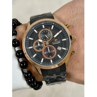 Ferro Black Steel Strap Mens Wristwatch FM31277A-R