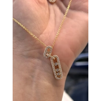 Sarı Çelik Kadın Küpe ve Kolye Set FRJW10008A-B 2 Yıl Garantili Hediye Paketli