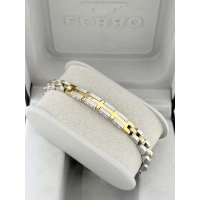 Gümüş ve Sarı Çelik Erkek Bileklik FRJ10123A-D 2 Yıl Garantili Hediye Paketli