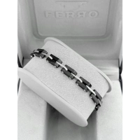 Gümüş ve Siyah Çelik Erkek Bileklik FRJ10140A-J 2 Yıl Garantili Hediye Paketli