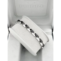 Gümüş ve Siyah Çelik Erkek Bileklik FRJ10139A-J 2 Yıl Garantili Hediye Paketli