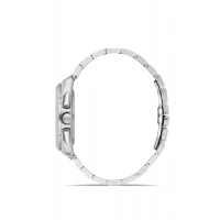 Ferro Gümüş Çelik Kordon Erkek Kol Saati FM43037A-A2 Tüm Fonksiyonlar Aktif 3ATM Su Geçirmez