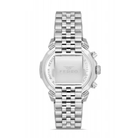 Ferro Gümüş Çelik Kordon Erkek Kol Saati FM11375A-A2 Fonksiyonları Aktif 3ATM Su Geçirmez