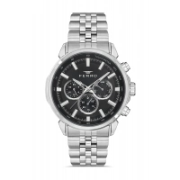 Ferro Gümüş Çelik Kordon Erkek Kol Saati FM11375A-A2 Fonksiyonları Aktif 3ATM Su Geçirmez