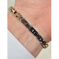 Sarı ve Gümüş Çelik Erkek Bileklik FRJ10147A-D 2 Yıl Garantili Hediye Paketli