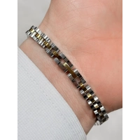 Sarı ve Gümüş Çelik Erkek Bileklik FRJ10158A-D 2 Yıl Garantili Hediye Paketli