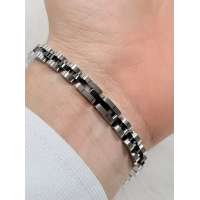 Siyah ve Gümüş Çelik Erkek Bileklik FRJ10158A-J 2 Yıl Garantili Hediye Paketli