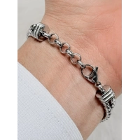 Sarı ve Gümüş Çelik Erkek Bileklik FRJ10169A-D 2 Yıl Garantili Hediye Paketli