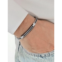 Siyah ve Gümüş Çelik Erkek Bileklik FRJ10178A-J 2 Yıl Garantili Hediye Paketli