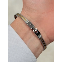 Sarı Çelik Erkek Bileklik FRJ10180A-B 2 Yıl Garantili Hediye Paketli