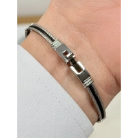 Siyah ve Gümüş Çelik Erkek Bileklik FRJ10186A-J 2 Yıl Garantili Hediye Paketli