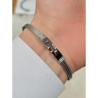 Siyah ve Gümüş Çelik Erkek Bileklik FRJ10183A-J 2 Yıl Garantili Hediye Paketli