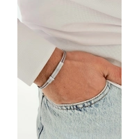 Gümüş Çelik Erkek Bileklik FRJ10186A-A 2 Yıl Garantili Hediye Paketli