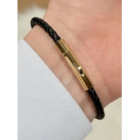 Sarı Çelik Deri Erkek Bileklik FRJ10191B-B2 2 Yıl Garantili Hediye Paketli