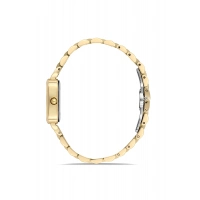 Ferro Sarı Çelik Kordon Kadın Kol Saati FL21742A-B 3ATM Su Geçirmez 2 Yıl Garantili HediyePaketli