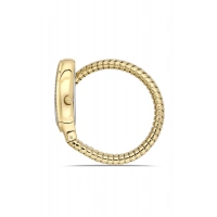 Ferro Sarı Çelik Kordon Kadın Kol Saati FL40154A-B 3ATM Su Geçirmez 2 Yıl Garantili HediyePaketli