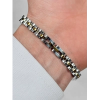 Sarı ve Gümüş Çelik Erkek Bileklik FRJ10160A-D 2 Yıl Garantili Hediye Paketli