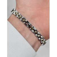 Sarı ve Gümüş Çelik Erkek Bileklik FRJ10162A-D 2 Yıl Garantili Hediye Paketli