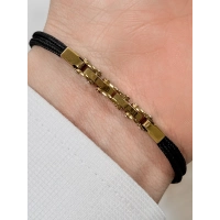 Sarı Çelik ve Deri Erkek Bileklik FRJ10177A-B 2 Yıl Garantili Hediye Paketli