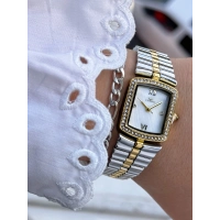 Ferro Sarı ve Gümüş Çelik Kordon Kadın Kol Saati FL88744A-D 3 ATM Su Geçirmez 2 Yıl Garantili Hediye Paketli