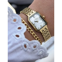 Ferro Sarı Çelik Kordon Kadın Kol Saati FL21752A-B4 3ATM Su Geçirmez 2 Yıl Garantili HediyePaketli