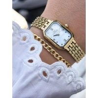 Ferro Sarı Çelik Kordon Kadın Kol Saati FL21752A-B 3ATM Su Geçirmez 2 Yıl Garantili HediyePaketli