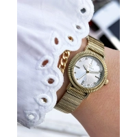 Ferro Sarı Çelik Kordon Kadın Kol Saati FL40149A-B 3ATM Su Geçirmez 2 Yıl Garantili HediyePaketli