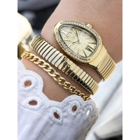 Ferro Sarı Çelik Kordon Kadın Kol Saati FL40154A-B4 3ATM Su Geçirmez 2 Yıl Garantili HediyePaketli