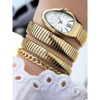 Ferro Sarı Çelik Kordon Kadın Kol Saati FL40167A-B 3ATM Su Geçirmez 2 Yıl Garantili HediyePaketli