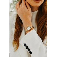 Ferro Sarı Çelik Kordon Kadın Kol Saati FL40155A-B 3ATM Su Geçirmez 2 Yıl Garantili HediyePaketli