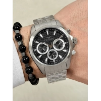 Ferro Gümüş Çelik Kordon Erkek Kol Saati FM40158A-A2 Tüm Fonksiyonlar Aktif 3 ATM Su Geçirmez