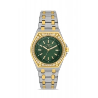 Ferro Sarı ve Gümüş Kordon Çelik Kordon Kadın Kol Saati FL21609A-D6 3ATM SuGeçirmez 2 YılGarantili