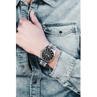 Ferro Gümüş Çelik Kordon Erkek Kol Saati FM11780A-A2 Tüm Fonksiyonları Aktif 3 ATM Su Geçirmez