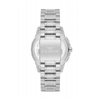 Ferro Gümüş Çelik Kordon Erkek Kol Saati FM43023AWT-A3 Tüm Fonksiyonlar Aktif 3ATM Su Geçirmez