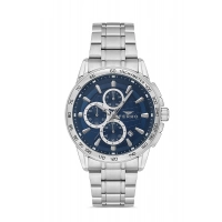 Ferro Gümüş Çelik Kordon Erkek Kol Saati FM43023AWT-A3 Tüm Fonksiyonlar Aktif 3ATM Su Geçirmez