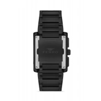 Ferro Rose and Silver Steel Strap Mens Wristwatch F11288A-E