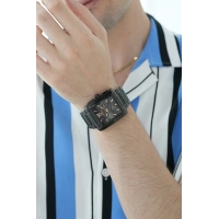 Ferro Rose and Silver Steel Strap Mens Wristwatch F11288A-E