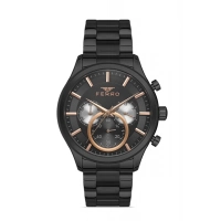 Ferro Gri Çelik Kordon Erkek Kol Saati FM11309A-V Fonksiyonları Aktif 3ATM Su Geçirmez