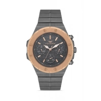 Ferro Gri Çelik Kordon Erkek Kol Saati FM43002A-V2 Tüm Fonksiyonlar Aktif 3 ATM Su Geçirmez