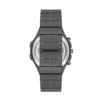 Ferro Gri Çelik Kordon Erkek Kol Saati FM43002A-V2 Tüm Fonksiyonlar Aktif 3 ATM Su Geçirmez