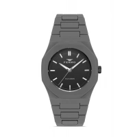 Ferro Gri Silikon Kordon Erkek Kol Saati F11400D-45G 3 ATM Su Geçirmez 2 Yıl Garantili HediyePaketli