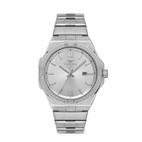 Ferro Gümüş Çelik Kordon Erkek Kol Saati F11357A-A 3ATM Su Geçirmez 2 Yıl Garantili Hediye Paketli