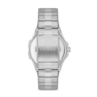 Ferro Gümüş Çelik Kordon Erkek Kol Saati F11357A-A2 3ATM Su Geçirmez 2 Yıl Garantili Hediye Paketli