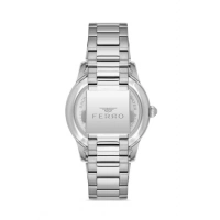 Ferro Gümüş Çelik Kordon Erkek Kol Saati F31445A-A2 3ATM Su Geçirmez 2 Yıl Garantili HediyePaketli