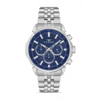 Ferro Gümüş Çelik Kordon Erkek Kol Saati FM11375A-A3 Fonksiyonları Aktif 3ATM Su Geçirmez