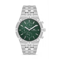 Ferro Gümüş Çelik Kordon Erkek Kol Saati FM11378AWT-A6 Fonksiyonları Aktif 3ATM Su Geçirmez