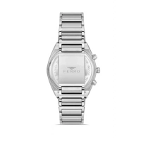 Ferro Gümüş Çelik Kordon Erkek Kol Saati FM11451A-A15 Fonksiyonları Aktif 3ATM Su Geçirmez