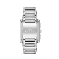 Ferro Gümüş Çelik Kordon Erkek Kol Saati FM11465AWT-A Fonksiyonları Aktif 3ATM Su Geçirmez