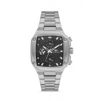 Ferro Gümüş Çelik Kordon Erkek Kol Saati FM11485A-A2 Fonksiyonları Aktif 3ATM Su Geçirmez